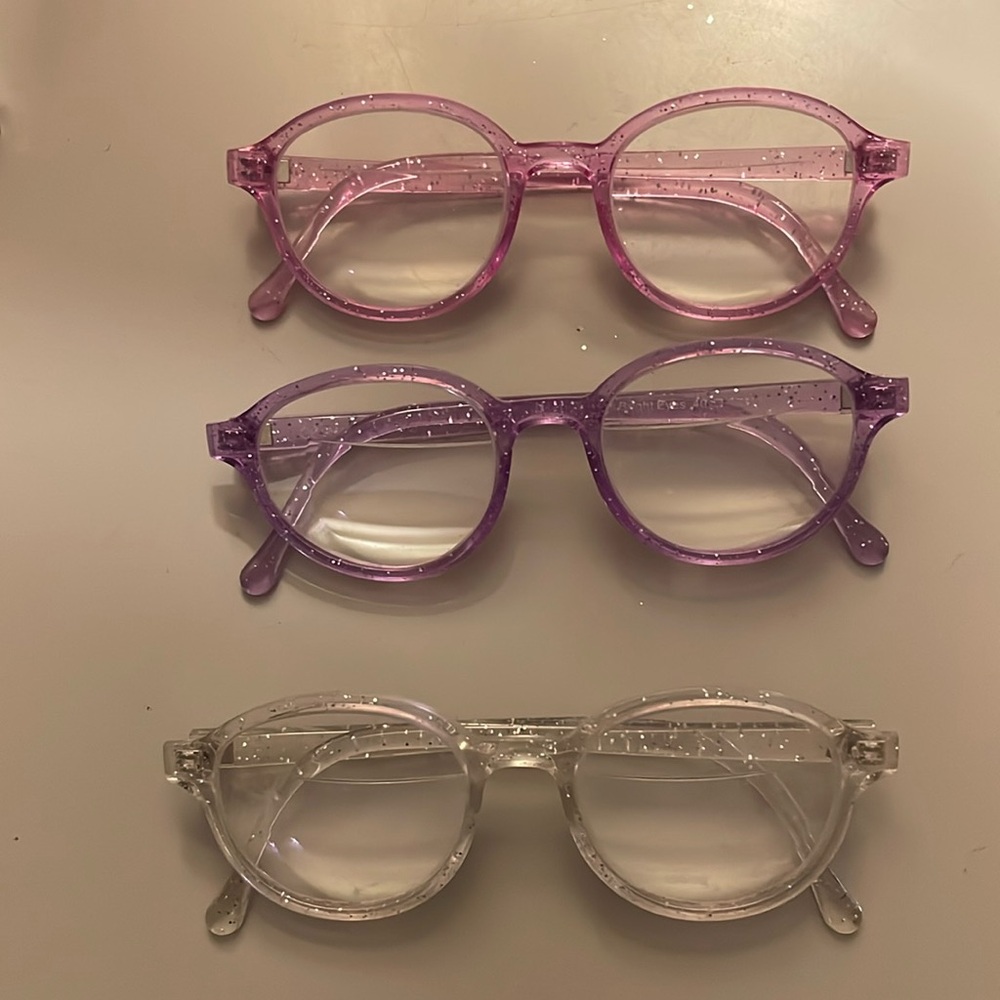 Kids bright eyes Reese petite frames clear glitter